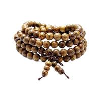 Teron Bracelet De Perles De 8 Mm, Collier De Chaîne De Prière De Bouddha De 108 Perles Pour Hommes Et Femmes 86cm