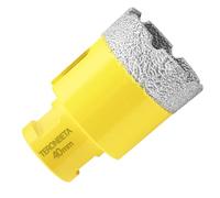 Teronbeta Foret à Diamant 40mm, M14 Brasé Sous Vide Trépan à Scie Cloche Diamant Pour Carrelage Porcelaine Céramique Marbre Granit Pierre Quartz