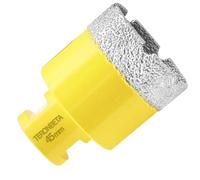 Teronbeta Foret à Diamant 45mm, M14 Brasé Sous Vide Trépan à Scie Cloche Diamant Pour Carrelage Porcelaine Céramique Marbre Granit Pierre Quartz