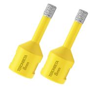Teronbeta Foret à Diamant 8mm x 2pcs, M14 Brasé Sous Vide Trépan à Scie Cloche Diamant Pour Carrelage Porcelaine Céramique Marbre Granit Pierre Quartz