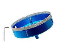 Teronbeta Scie Cloche Diamantée 120mm avec Foret Guidage de Centrage, Professionnelle Foret Diamanté Brasé pour Carrelage, Porcelaine, Verre, Marbre et Céramique