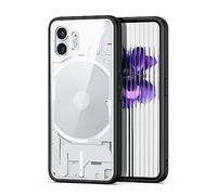 teroxa Compatible avec Nothing Phone 2, coque arrière transparente transparente en TPU noir souple pour Nothing Phone2 (noir)