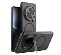 teroxa Coque pour Honor Magic 7 Pro, objectif d'appareil photo, protection de la vie privée, support pliable avec béquille, coque arrière en TPU compatible avec les coins MagSafe antichoc