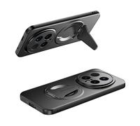 teroxa Étui pliable avec béquille pour Honor Magic 8 Pro compatible avec l'objectif d'appareil photo MagSafe - Protection en TPU - Coque arrière en polycarbonate (noir)