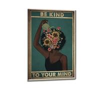 Terp Be Kind To Your Mind Poster mural décoratif moderne et esthétique pour chambre à coucher, salon, 40 x 60 cm