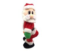 Terphadp Père Noël Dansant Musical Électrique Chantant Père Noël Dansant Figurine de Secouement de Hanche de Hanche Torsadés Cadeau de Noël du an