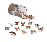 Terra by Battat - Animaux de la Ferme - Jouet Animaux de la Ferme Tube - 60 Mini-Figurines en 12 modèles réalistes - 3 Ans et +