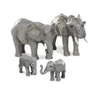 Terra by Battat - Famille d'éléphants d'Afrique - Eléphant Jouet - Figurine éléphant - Famille d'éléphants - Animaux du Safari - Animaux de la Jungle