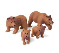 Terra by Battat - Famille d'ours Bruns - Figurine d'ours - Animaux Sauvages - Animaux de la forêt