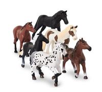 Terra by Battat - Figurines de chevaux de 15 cm - 6 pièces - Ensemble de jouets chevaux - Animales réalistes en plastique - Chevaux de collection, décorations de fête, cadeau pour enfants, 3 ans Plus