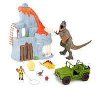 TERRA by Battat - Jeu de dinosaures électronique - Volcan T-Rex 14 pièces - Safari 4x4, petits dinosaures et oeufs - 3 ans et +