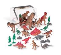 Terra by Battat - Le Monde préhistorique - Figurines et Accessoires de Dinosaures - Seau d'animaux 60 pièces pour Enfants - Jouet Dino Animal - 3 Ans et +