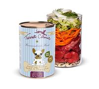 Terra Canis Agneau, courgette, Yaourt Maigre & fenouil - Nourriture Humide Chiot, 400g I Aliment pour Chiens 1re qualité 100% aux Standards de l’Alimentation Humaine I Riche & Faible en allergènes