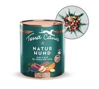 Terra Canis Bœuf et gibier avec Citrouille, Pomme et Myrtille - Naturhund, 800 g | Nourriture pour Chiens Premium avec ingrédients répondant à 100% aux Standards de l’Alimentation Humaine