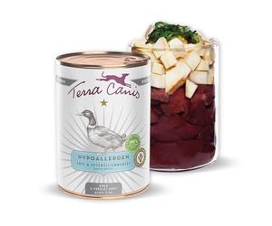 Terra Canis Canard avec Racine de Persil - Nourriture Humide hypoallergénique, 400g| Aliment pour Chien 1re qualité, 100% aux Standards de l’Alimentation Humaine I Pauvre en allergènes