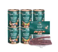 Terra Canis Pack de connaissance M - Chien naturel, 6 x 400 g et 145 g de saucisse préférée | Idéal pour les chiens actifs | Avec superaliments | Nourriture pour chien de qualité supérieure en 100