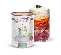 Terra Canis Nourriture humide pour chien au poulet 400 g - Complément alimentaire pour chien, sans céréales, idéal pour les problèmes aigus gastro-intestinaux, avec des matières premières 100 % de