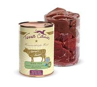 Terra Canis Pur bœuf avec cœur & Foie de bœuf - Nourriture Humide Metzgers Bestes, 400g I Aliments pour Chiens 1re qualité 100% aux Standards de l’Alimentation Humaine I Riche & sans céréales