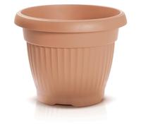 TERRA DCE30 Vase rond pour intérieur ou extérieur, en plastique, pour balcon ou jardin, 8 L, 30 x 23,5 cm (Ø x H), couleur terre cuite
