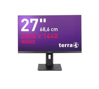 TERRA Ecran 27" Wide Quad HD (2560x1440) LED IPS 5ms, 300cd/m², DisplayPort 1.2, HDMI, VESA 100x100mm, Noir (Référence TERRA 3030231)