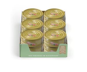 TERRA FELIS Nourriture Humide monoprotéinée pour Lapins - 12 x 80 g - 100% qualité Alimentaire - Haute Acceptation - 90% de Viande - sans céréales - Aliment Complet