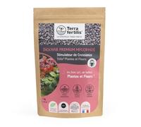 Terra Fertilis - Fertilisant Plantes spécial Plantes et Fleurs - à base de Biochar Mycorhizé - Stimule la floraison - Permet de réduire les arrosages et l'utilisation d'engrais (1kg)