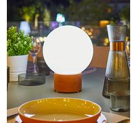 Lumisky Lampe de table TERRA pied en terre cuite touch LED blanc chaud dimmable H25cm