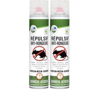 TERRA NOSTRA - Aérosol Répulsif Rongeurs - Anti Rats, Souris, Rongeurs - Barrière Répulsive Naturelle - Invisible, Effet Immédiat - Fabriqué en France - 300ml (Lot de 2)