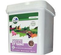 TERRA NOSTRA - Engrais Corne et Sang - Seau 3Kg Miettes Coup de fouet - Produits Ecologiques - 100% Naturel - Utilisable en Agriculture Biologique - Fabriqué en France