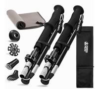 Terra Peak® Bâtons de Marche et Randonnée (Pliables) Aluminium (Extensibles, réglables) - Canne et Randonnee télescopiques pour Trekking, Nordique Walking, Trail Running, Montagne Femme et Homme