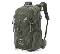 Terra Peak® Sac à dos de randonnée 30L (FLEX 30) moyen vert olive femme et homme - Sac a dos de trekking, chasse et voyage (respirant, imperméable) - Sac alpinisme, escalade et de jour (ergonomique)