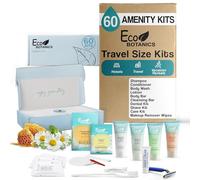 Terra Pure Eco Botanics Ensemble d'accessoires 60 pièces | shampooing, après-shampooing, lotion, gel douche, savon, dents et rasage, lingettes démaquillantes et kit d'entretien