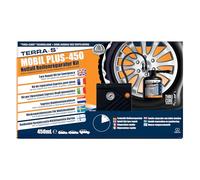 TERRA-S T56003 Premium Kit, Combinaison de gonfleur et de Bouteille de Produit d'étanchéité avec Insert Automatique pour Une réparation d'urgence Rapide