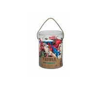 Battat Terra – Tube d'animaux marins – Coffret 60 pièces, 12 miniatures réalistes – 3 ans+