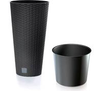Terra Vase Rato en plastique avec insert, gris, 30x57,2 cm Pot de fleurs