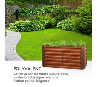 Terrabox 120x60x60 cm Carré potager Effet rouille