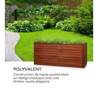 Terrabox 200x100x90 cm Carré potager Effet rouille