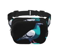 Terrace Pigeon Sac banane multifonction imprimé sac bandoulière tendance unisexe sac de rangement sport voyage
