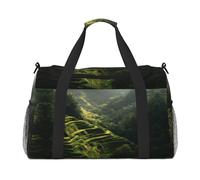 Terraced Fields in Bali Print Sac de sport de voyage pour femme - Sac fourre-tout de sport avec compartiment, sac de sport pour homme, sac fourre-tout pour femme, sac à main pour femme
