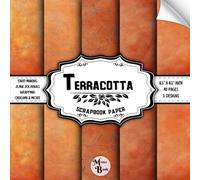 Terracotta Scrapbook Paper: Double Sided Sheets | Earthy Texture for Collage, Origami, Scrapbooking, and Various DIY Craft Projects | 8.5" x 8.5" (21.59 x 21.59 cm)
