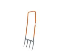 Terradix Grelinette 4x250 Doubleshaft - ameublissement Optimal en Profondeur et aération des Plates-Bandes - Largeur de Travail 40cm - Longueur des Dents 25cm
