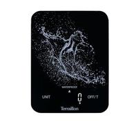 TERRAILLON - AQUA RESIST - Balance de cuisine électronique, Etanche IP67, Ecran Magic LED Rétroéclairé, Capacité 8kg, Graduation 1g, Sans piles, Recharge USB-C, Noir