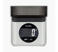 TERRAILLON - BA22 MYTHIQUE - Balance de cuisine électronique, Design iconique et rétro, Bol intégré 0.7L, Grand écran LCD, Affichage XXL des chiffres, Fonction Tare, Gris