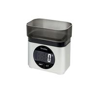 TERRAILLON - BA22 MYTHIQUE - Balance de cuisine électronique, Design iconique et rétro, Bol intégré 0.7L, Grand écran LCD, Affichage XXL des chiffres, Fonction Tare, Gris
