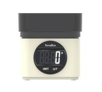 Terraillon Balance de cuisine électronique BA22 Mythique – Design rétro, Grand écran LCD, Crème