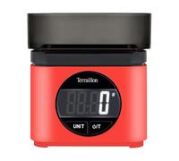 Terraillon Balance de cuisine Mythique BA22 – Bol intégré 0,7 L, Grand écran LCD, Fonction Tare – Rouge