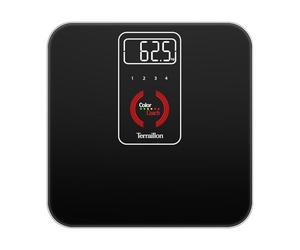 TERRAILLON Balance Pese Personne avec Suivi couleur du Poids COLOR COACH UP | Suivi en couleur du poids -Vert -Orange - Rouge, 4 Mémoires, Ecran LED rétro-éclairé, Capacité 180 kg, Graduation 100g