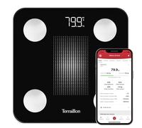 TERRAILLON - Balance Pese personne, Balance connectée Bluetooth avec application, Analyse IMC, masse graisseuse, musculaire, hydrique, Pese personnes précision 50 gr, jusqu'à 180Kg, WEIGHT CONNECT