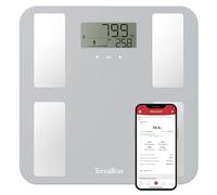 TERRAILLON Balance Pese personne Connectée Bluetooth SMART CONNECT | Application Smartphone, Analyse Corporelle prècise (IMC, graisse, musculaire, hydrique), Haute précision 100gr, jusqu'à 180Kg