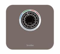TERRAILLON - NAUTIC UP, Pèse Personne Mécanique, Balance Grand Cadran avec Indicateur d'IMC, 150kg max, Marron